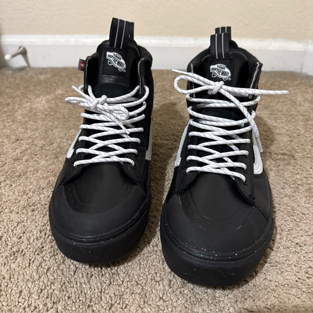 VANS Sk8-Hi MTE- Shoes - High Top Black Glitter Suede Men’s 8.5 Women’s 10 - Picture 2 of 12